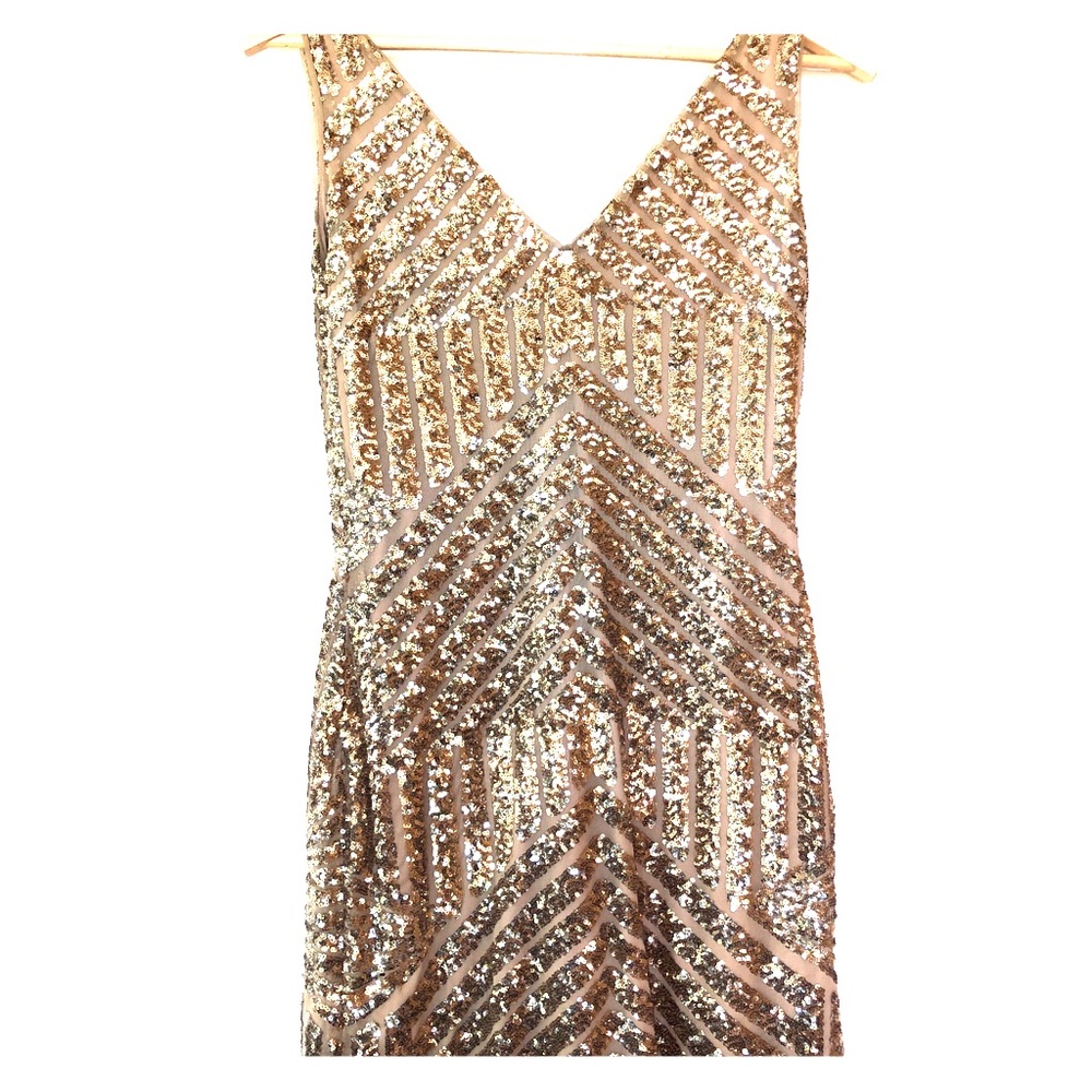Gold sequin Ralph Lauren dress, size 4